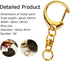 Roctee 120 Pcs Key Chain Clip D Snap Hook Split Metal Keychain with Chain, Keychain Parts Hardware with Open Jump Ring and Connector, DIY Crafts K...